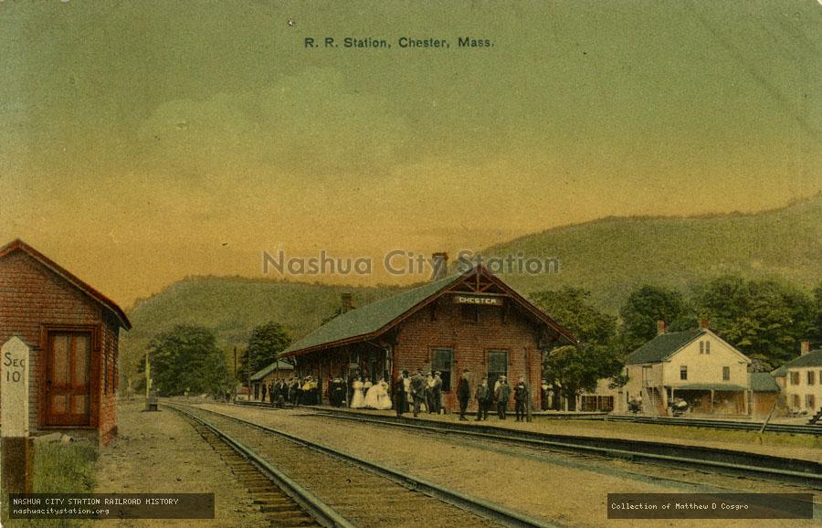 Postcard: Railroad Station, Chester, Massachusetts